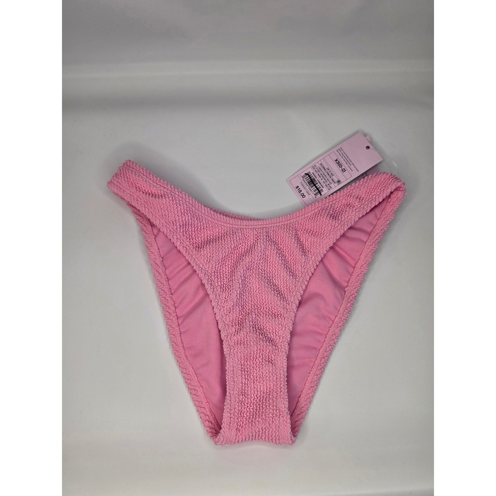 Wild Fable Pucker Texture Bikini Bottom Pink XS NWT